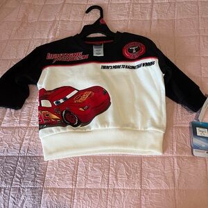 Disney Cars Lightning McQueen Black and White Sweatshirt size 18 months